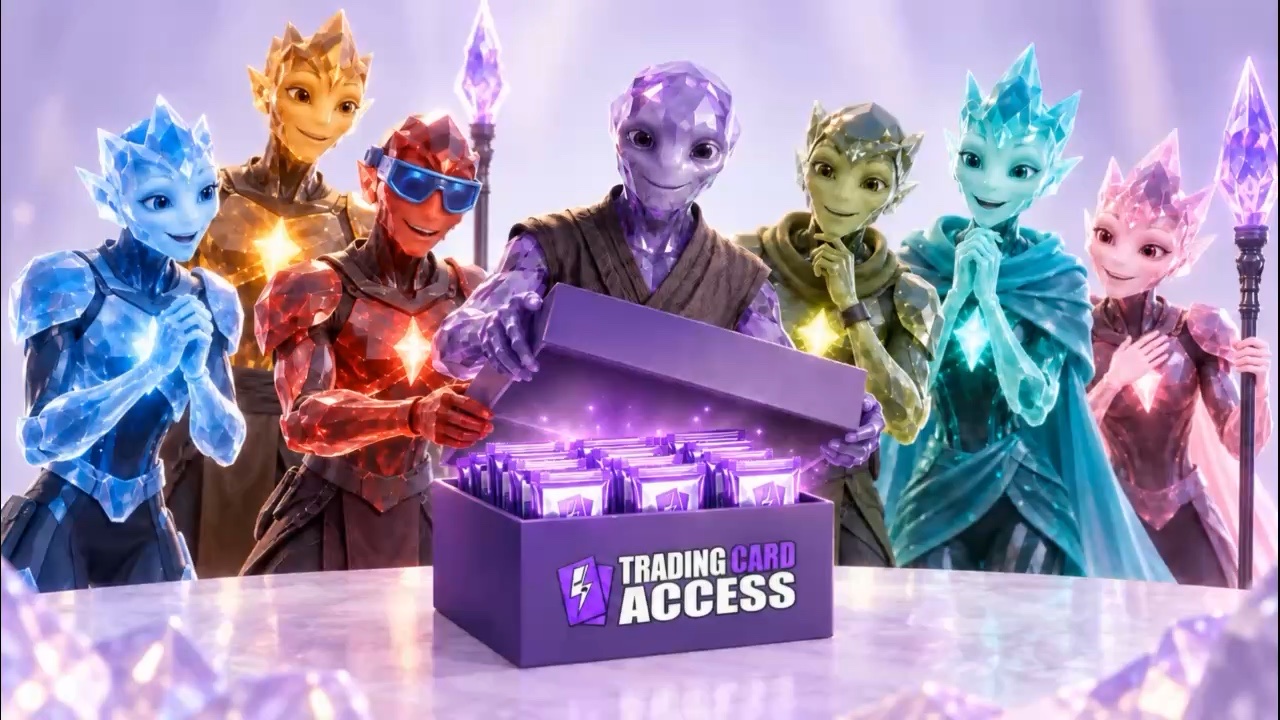 Les sept Access autour de la boîte cadeau Trading Card Access